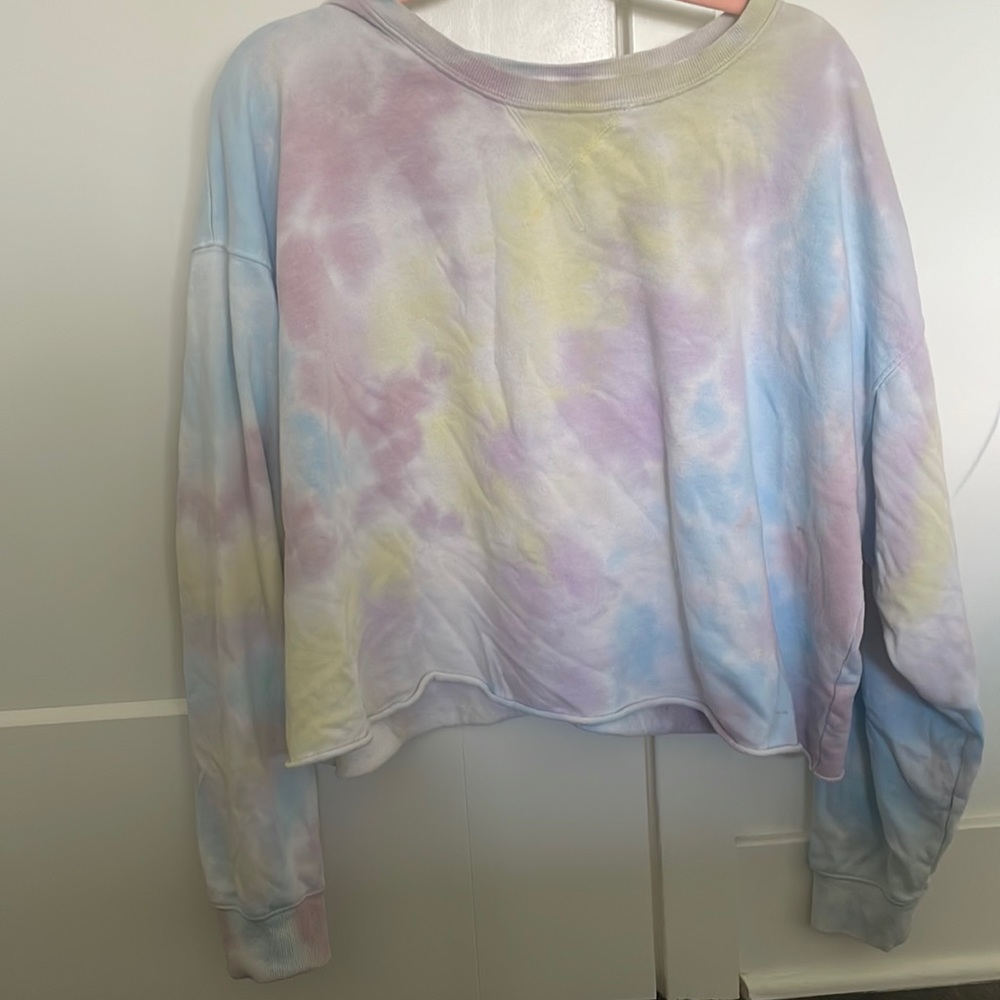 Tie dye cropped sweatshirt